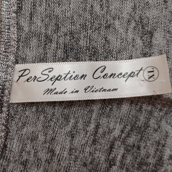 Women's PerSeption Concept Shiny Silver Tunic New Years Eve Going out Top Sz XL - Picture 6 of 6